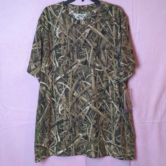 Rustic Ridge Short Sleeve Mossy Oak Camo Outdoor Hunting Cotton Tee size 3X - Picture 1 of 7